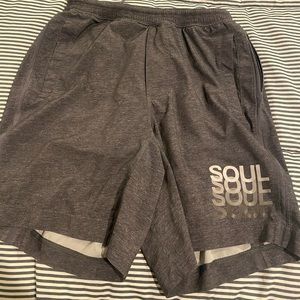 Lululemon Soul Cycle Pace Breaker Shorts- Large. 9” inseam. Have liner.